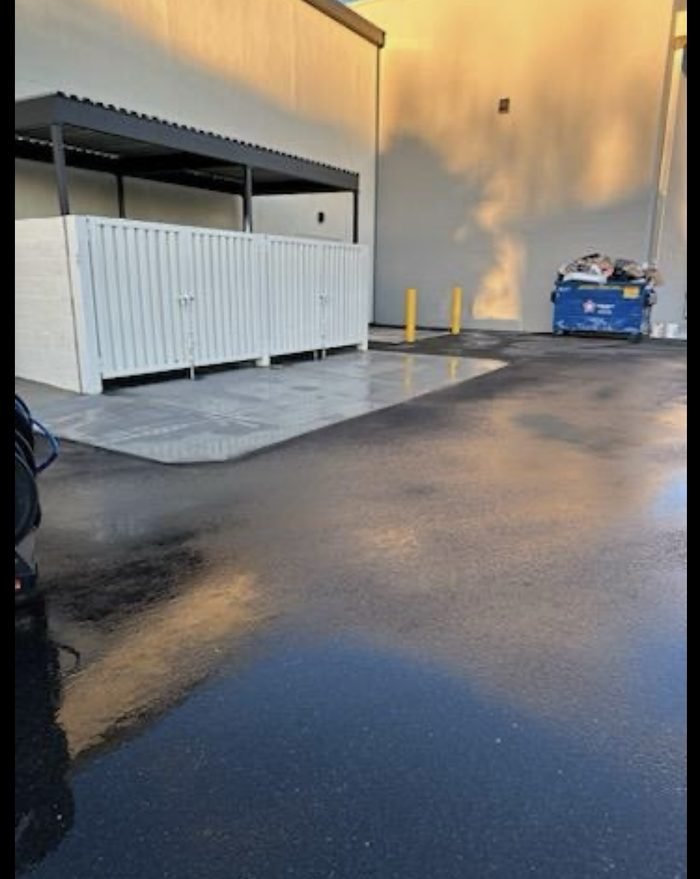 Commercial service-area or dumpster-enclosure cleaning