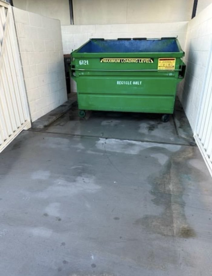 Commercial service-area or dumpster-enclosure cleaning