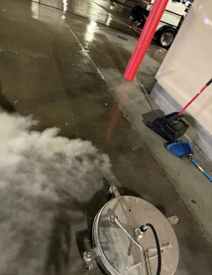 Restaurant or food-service exterior pressure washing