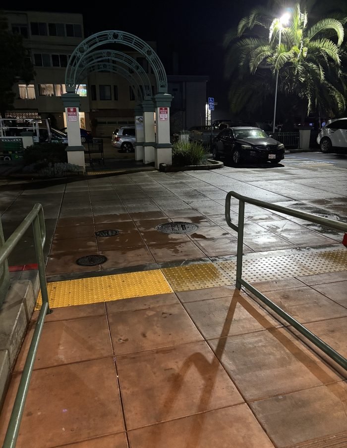 Commercial sidewalk or storefront walkway cleaning